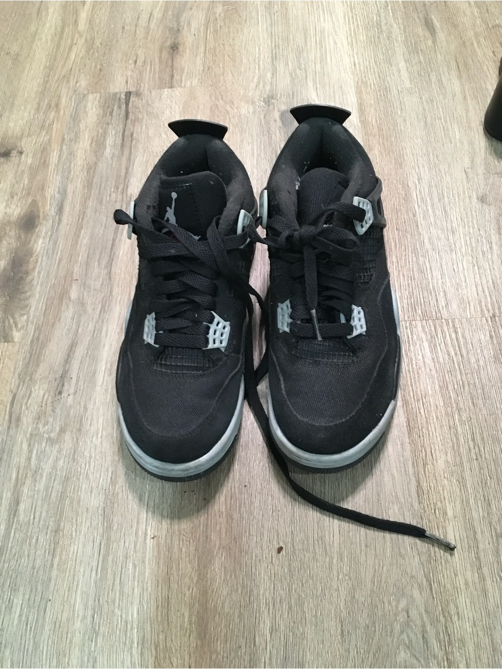 Jordan Men's Black Sneakers with Gray Accents
